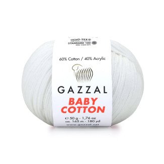 Gazzal Baby Cotton 3410 Ekru El Örgü İpi