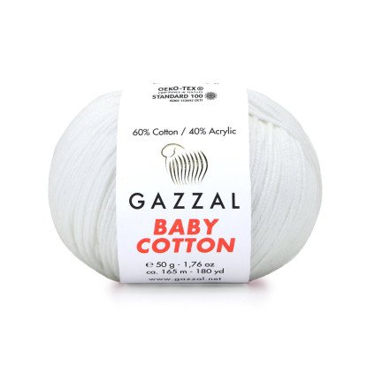 Gazzal Baby Cotton 3410 Ekru El Örgü İpi