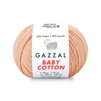 Gazzal Baby Cotton 3412 Yavruağzı El Örgü İpi
