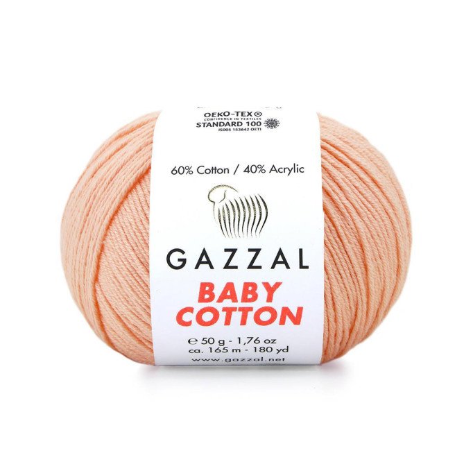 Gazzal Baby Cotton 3412 Yavruağzı El Örgü İpi