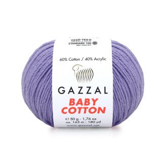 Gazzal Baby Cotton 3420 Lila El Örgü İpi