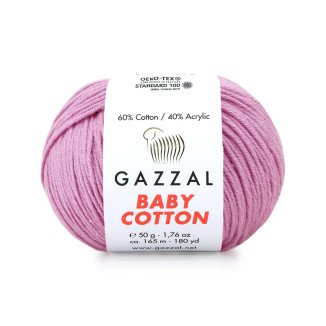 Gazzal Baby Cotton 3422 Pembe El Örgü İpi