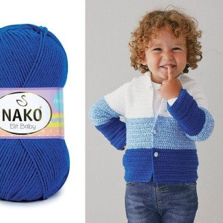 Nako Elit Baby 10346 Royal Mavi El Örgü İpi