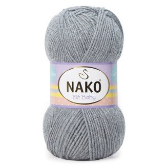 Nako Elit Baby 195 Açık Gri Melanj El Örgü İpi