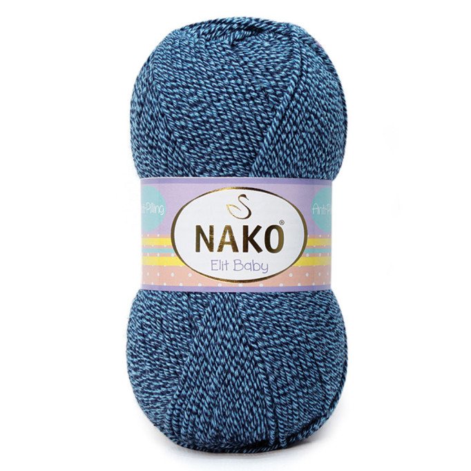 Nako Elit Baby 21350 Mavi-Lacivet Muline El Örgü İpi