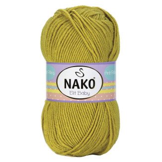 Nako Elit Baby 6687 Sarılı Yeşil El Örgü İpi