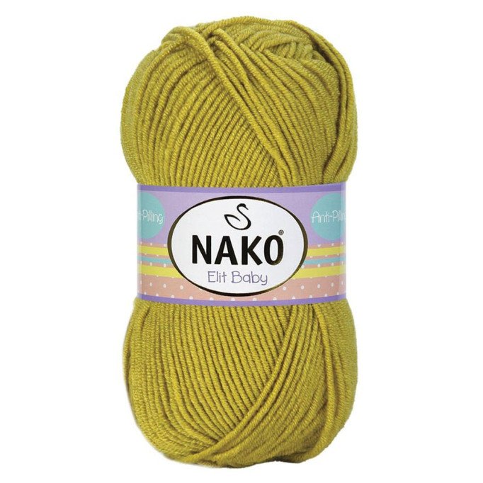 Nako Elit Baby 6687 Sarılı Yeşil El Örgü İpi